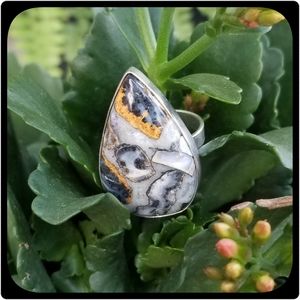 Sterling  Silver Maligano Jasper Ring